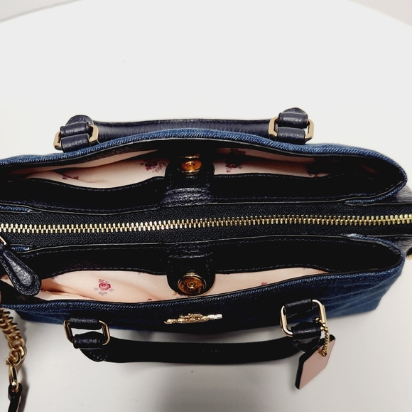 Coach Blue and Black Crossbody Bag - Picture 11 of 15